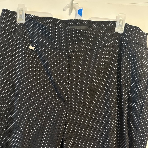 Black Polka Dot Women's Dress Pants - Picture 2 of 3